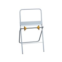 Derouleur sur pied metal blanc pour bobine essuyage industriel
