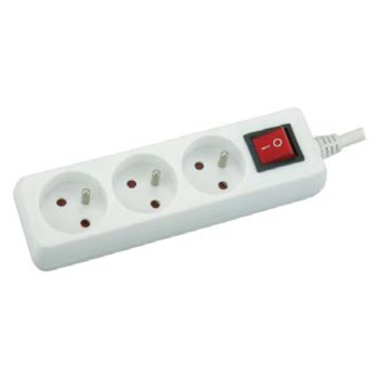 Bloc multiprises 3 prises 2P+T+int voyant - 1M