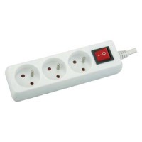 Bloc multiprises 3 prises 2P+T+int voyant - 1M