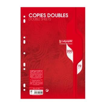 Paquet de 200 pages copies doubles petits carreaux