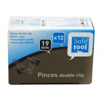 Boite de 12 pinces double clips 19mm x 07mm