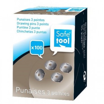 Boîte de 100 punaises 3 pointes