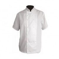 Veste de cuisine mixte a manches courtes