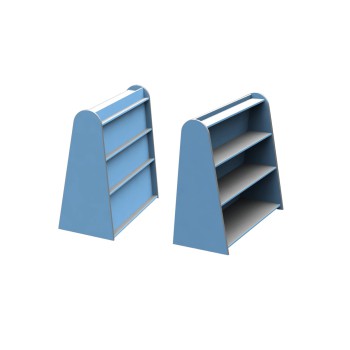 Bibliothèque présentoir double faces