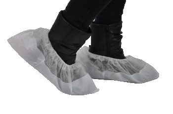 Surchaussures PLP non tissé blanc avec semelle PE blanche