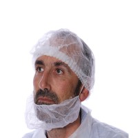 Cache barbe PLP non tissé blanc