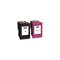 Cartouche(hp) 301+301 N9J72AE Noir + Couleur reconditionné
