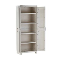 Armoire haute en résine - beige