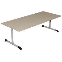 Table BANDANA DL plateau ép.24 mm stratifié chant alaisé piètement époxy - 160x80 cm - T3