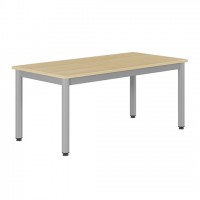 Table CARELIE 120 x 60 cm - hêtre miel - piètement gris - T2