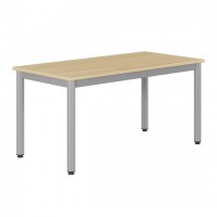 Table CARELIE 120 x 60 cm - hêtre miel - piètement gris - T3