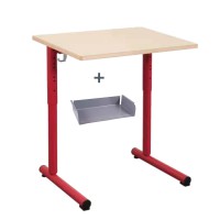 Table scolaire TAGE réglable avec casier 70X50