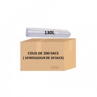 Sac 130l transparent PEBD 47 microns