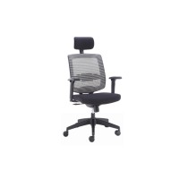 Fauteuil de bureau Star+ Accoudoirs et tétière réglables - Noir