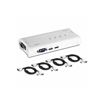 Switch kvm 4 ports vga - usb 4 cables inclus