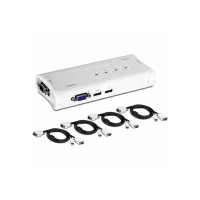 Switch kvm 4 ports vga - usb 4 cables inclus