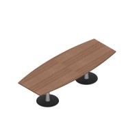 Table de réunion ovale 280 x 110 cm - 6/8 personnes