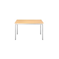 Table polyvalente chêne 180 x 80 cm - piètement blanc