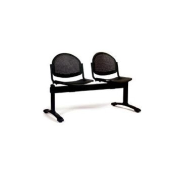 Poutre d'accueil 2 places - Noir