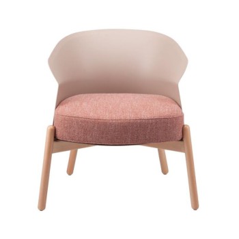 Fauteuil d'accueil design 1 place Wally - Noir