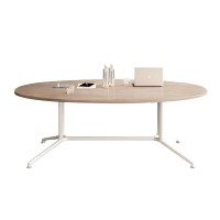 Table de réunion ovale 200 x 110 cm - 6/8 personnes