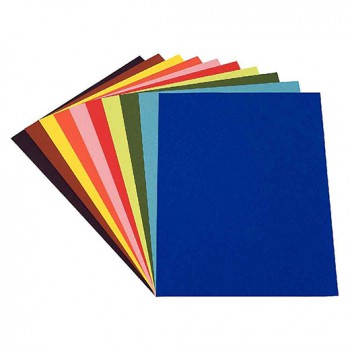 Paquet de 24 feuilles dessin 50*65 couleurs assorties pastel 160g