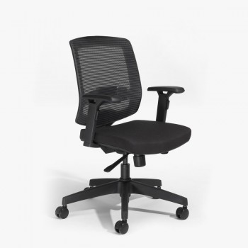 Fauteuil bureautique ergonomique noir sans tétière