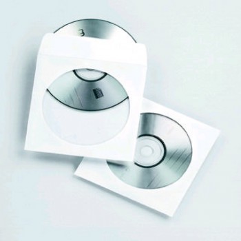 Paquet de 100 enveloppes papier CD/DVD