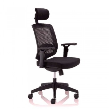 Fauteuil bureautique ergonomique noir avec tétière